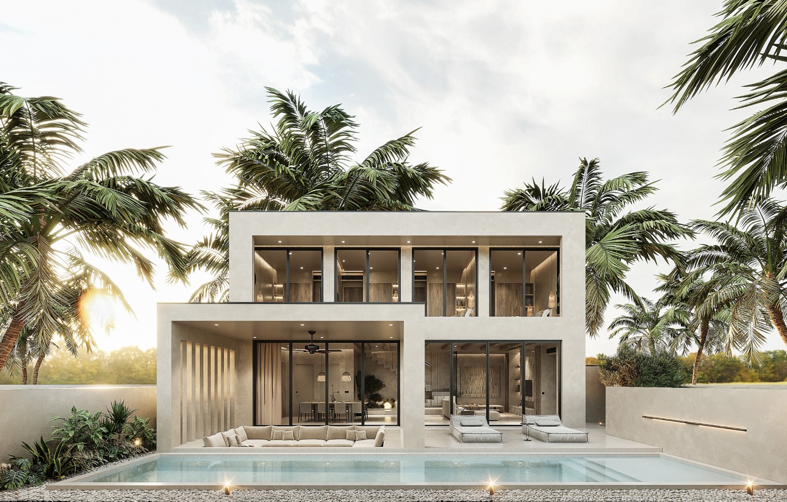 Interior view of 3 Bedroom Private Pool Villa in Skhai Sunrise Lake, Manik - Villa Palas
