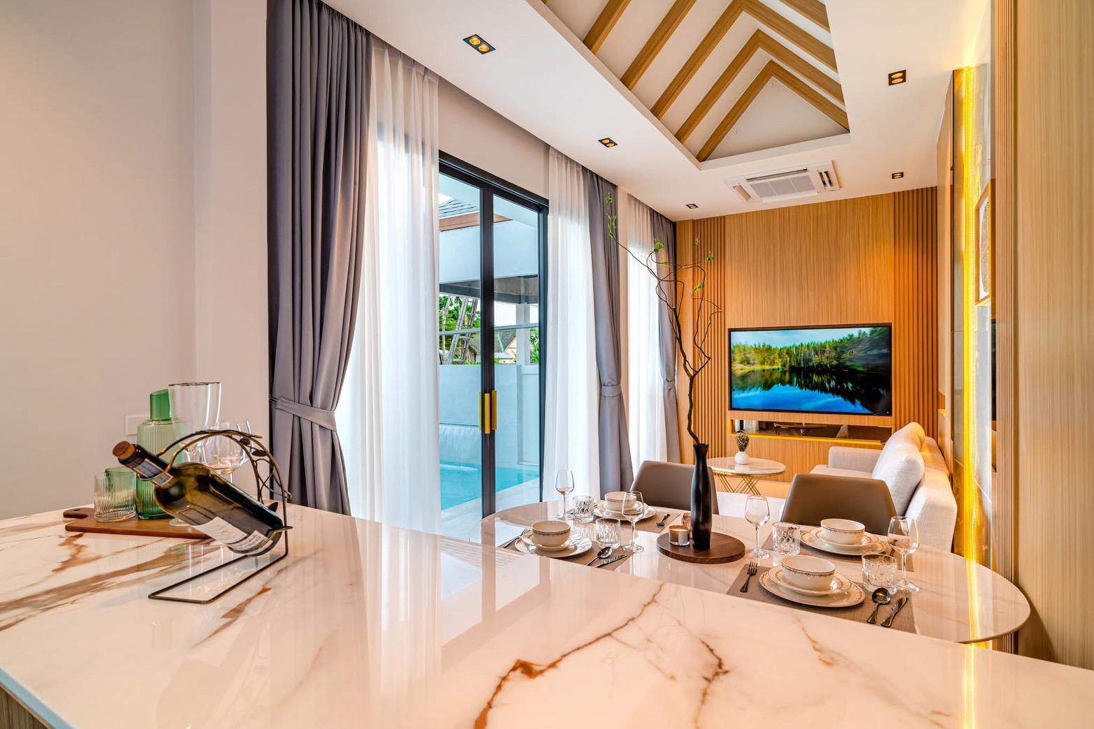 Interior view of Elegant 2-Bedroom Pool Villa for Sale in Narinsaya Villas, Nai Yang, Phuket