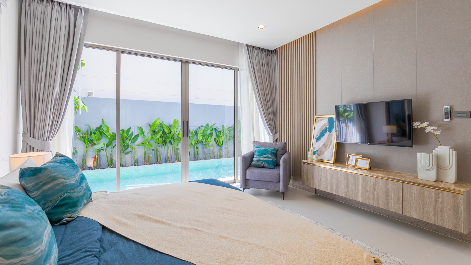 Interior view of Brand New 3 Bedroom Private Pool Villas at Zenithy Connext on Pasak 8 in Cherngtalay