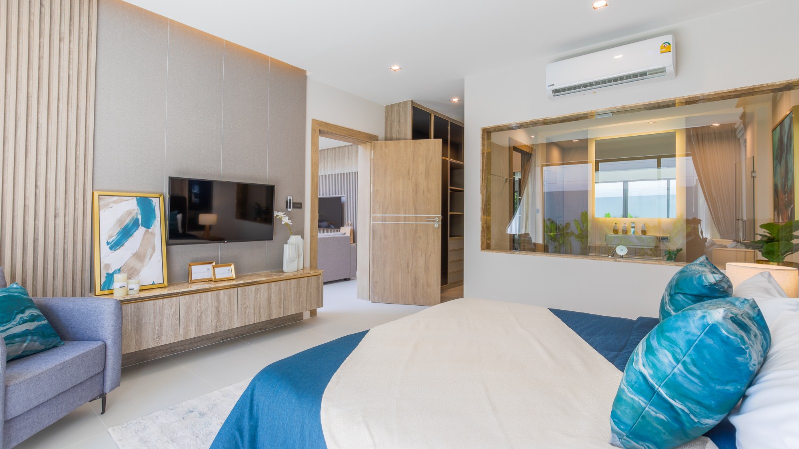 Interior view of 3 Bedroom Private Pool Villa with Large Plot at Zenithy Connext on Pasak 8 in Cherngtalay