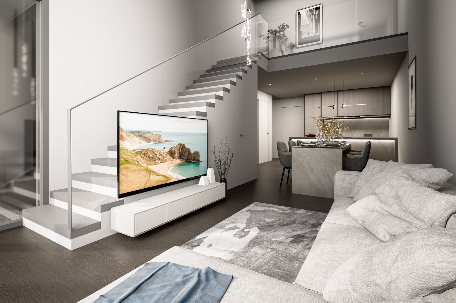 Interior view of 3 Bedroom Penthouse Apartment for Sale at Next Point Condominium, Rawai