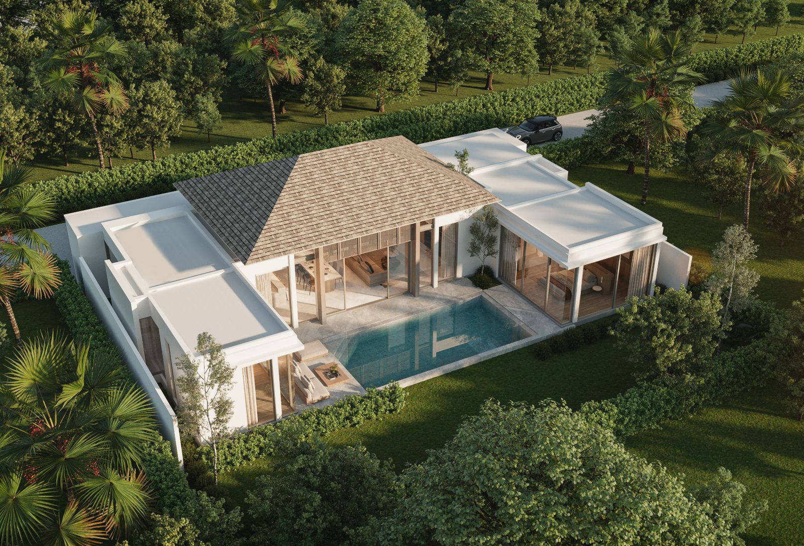 Interior view of 4 Bedroom Private Pool Villas at Monstera Villas in Thalang - Phuket Villa for Sale