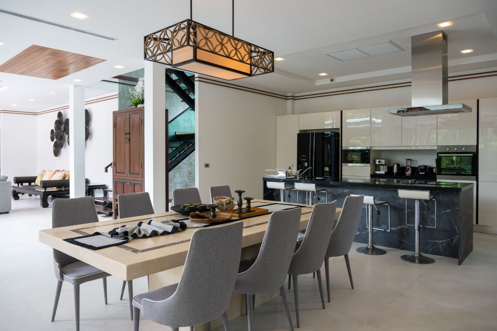 Interior view of 4 Bedroom Private Pool Villa with Lake Views for Sale in Pasak 8 - Lake House Phuket