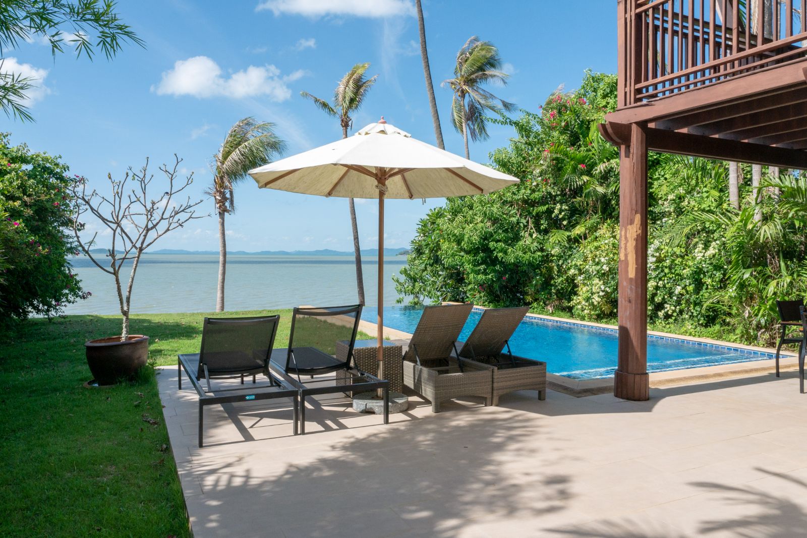 Interior view of Beachfront Two-Bedroom Pool Villa at Barcelo Coconut Island – Koh Maprao
