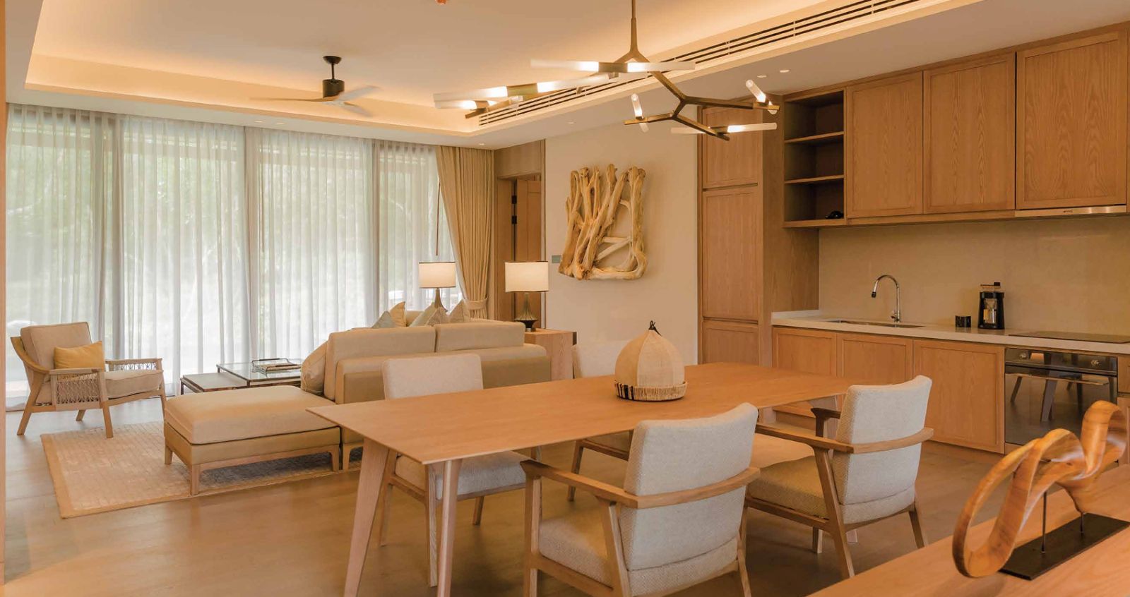 Interior view of 2 Bedroom Lakefront Vana Villa for Sale at Tri Vananda - Phuket’s Landmark Wellness Community