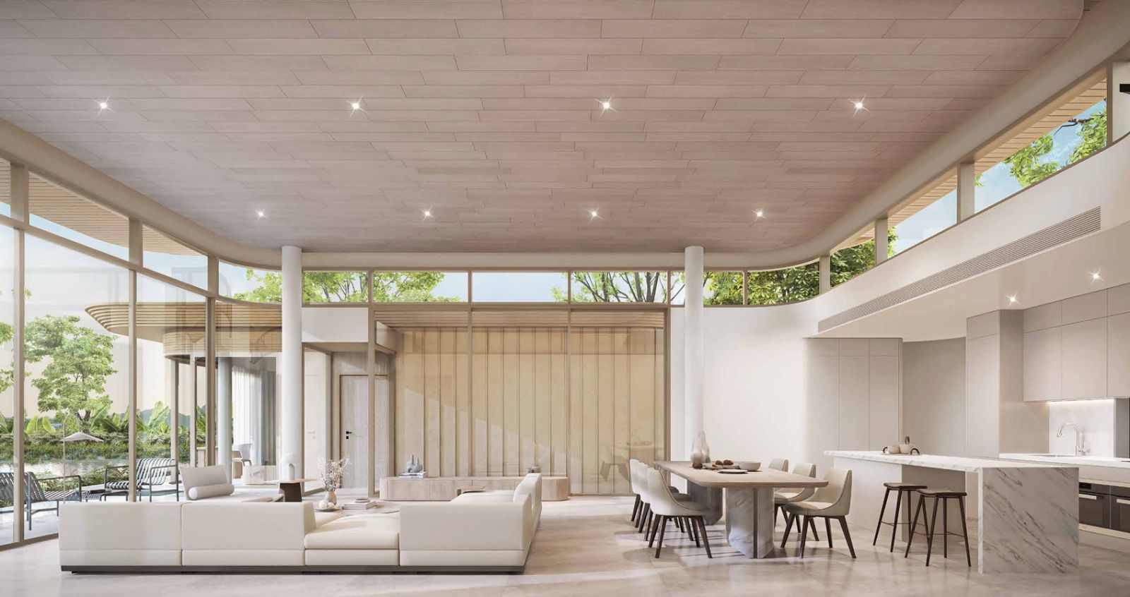 Interior view of 2 Bedroom Lakefront Tri Vananda Nanda Villa in Phuket’s Landmark Wellness Community