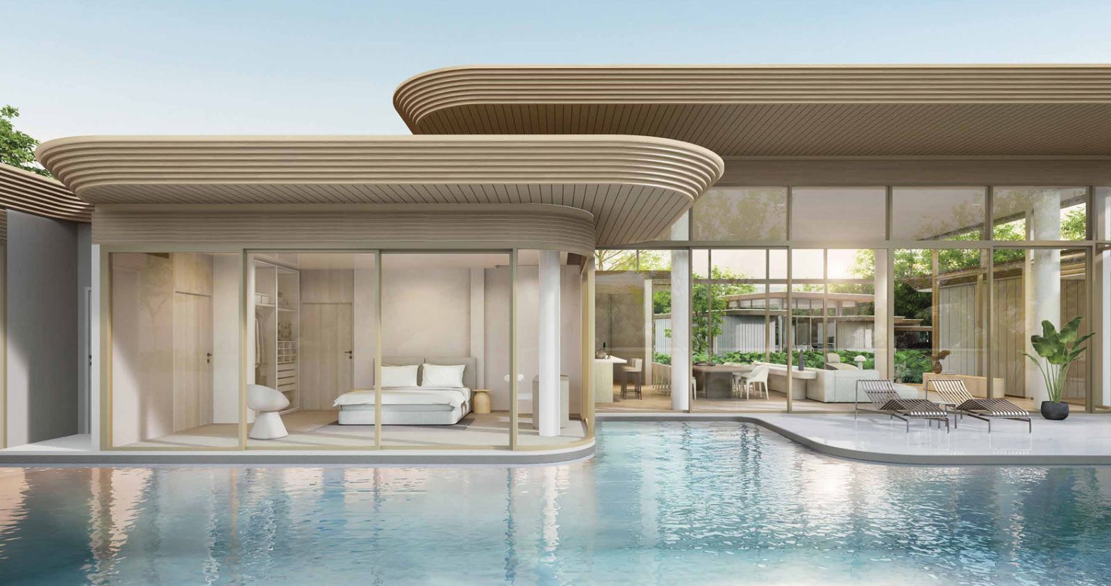Interior view of 3 Bedroom Lakefront Nanda Wellness Community Villa for Sale at Tri Vananda