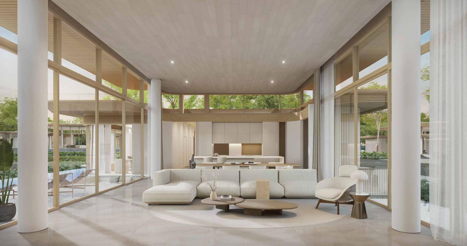 Interior view of 3 Bedroom Lakefront Nanda Wellness Community Villa for Sale at Tri Vananda
