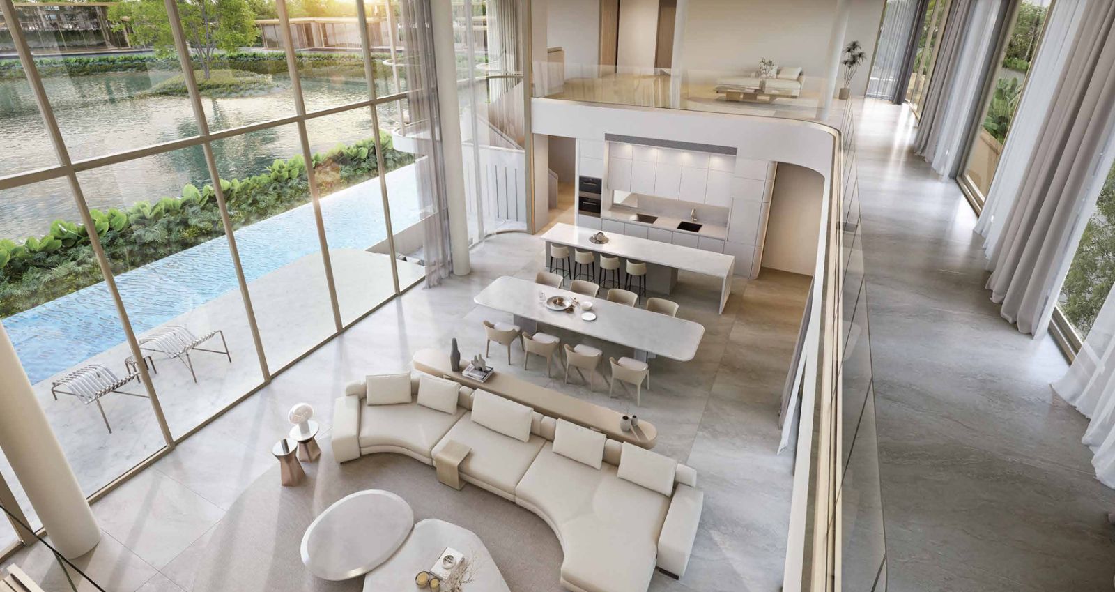 Interior view of 4 Bedroom Lakefront Nanda Villa for Sale in Tri Vananda - Phuket’s Landmark Wellness Community