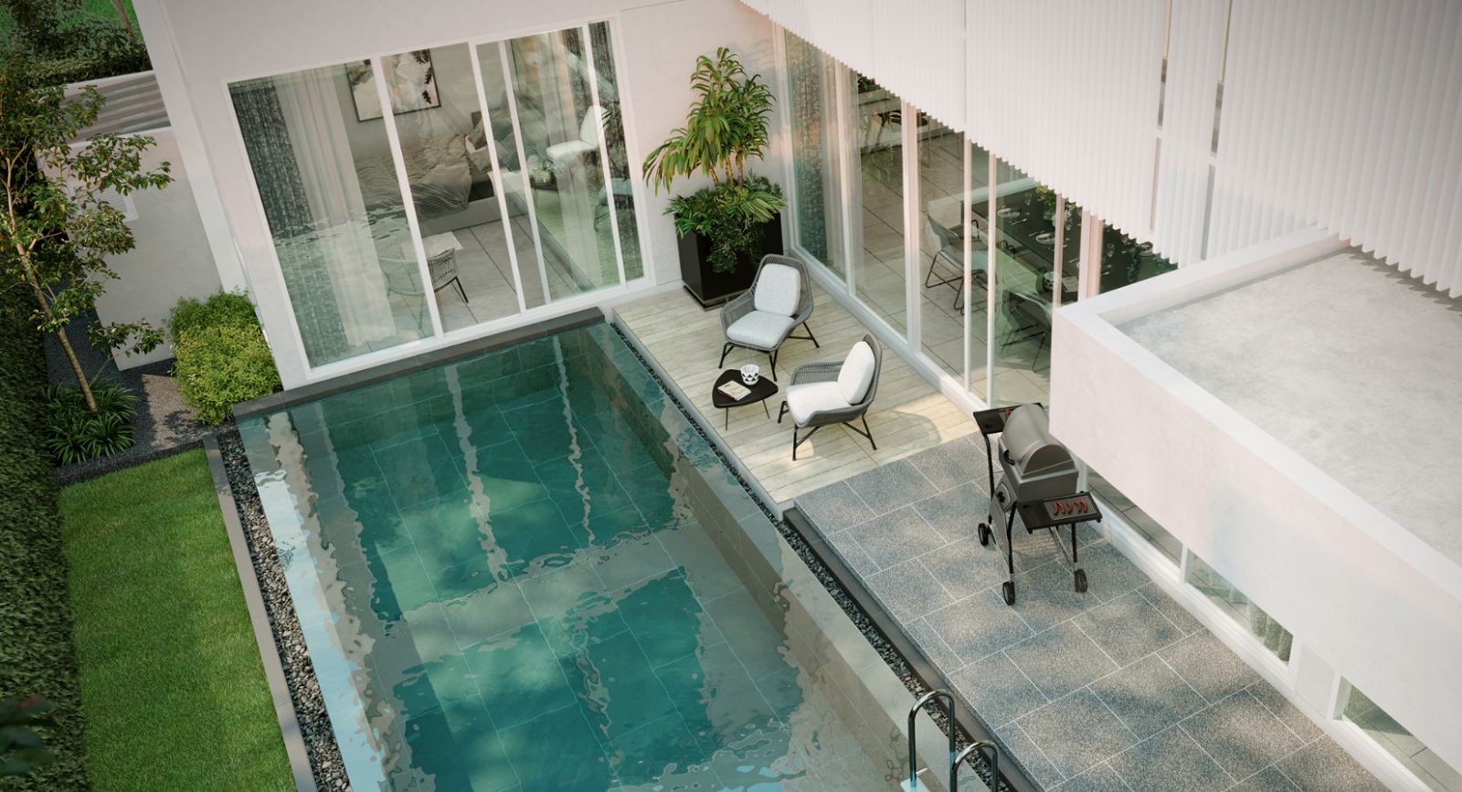 Interior view of Luxurious 4 Bedroom Verve Thalang Villa for Sale at VIVE Phuket