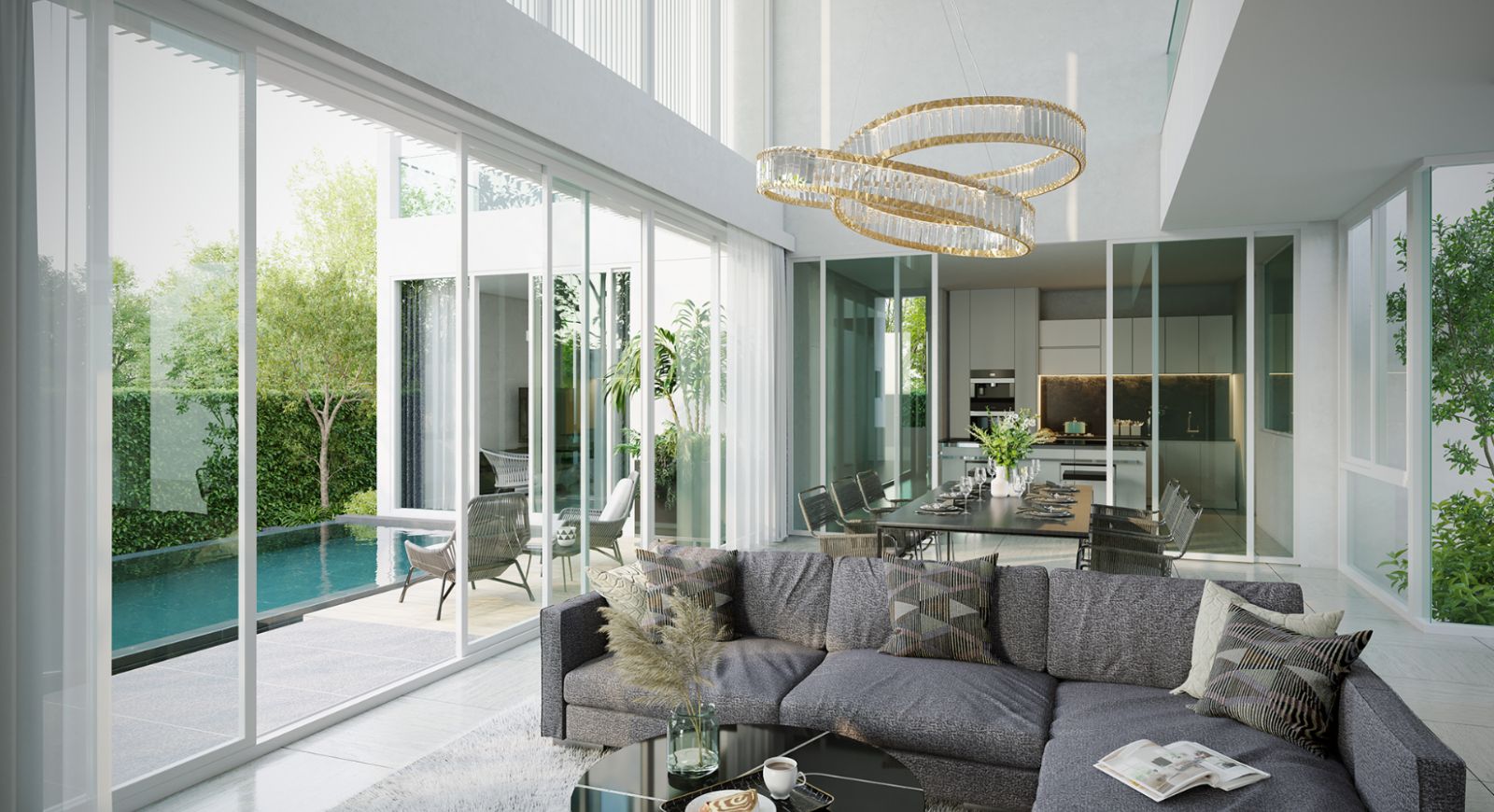 Interior view of Luxurious 4 Bedroom Verve Thalang Villa for Sale at VIVE Phuket