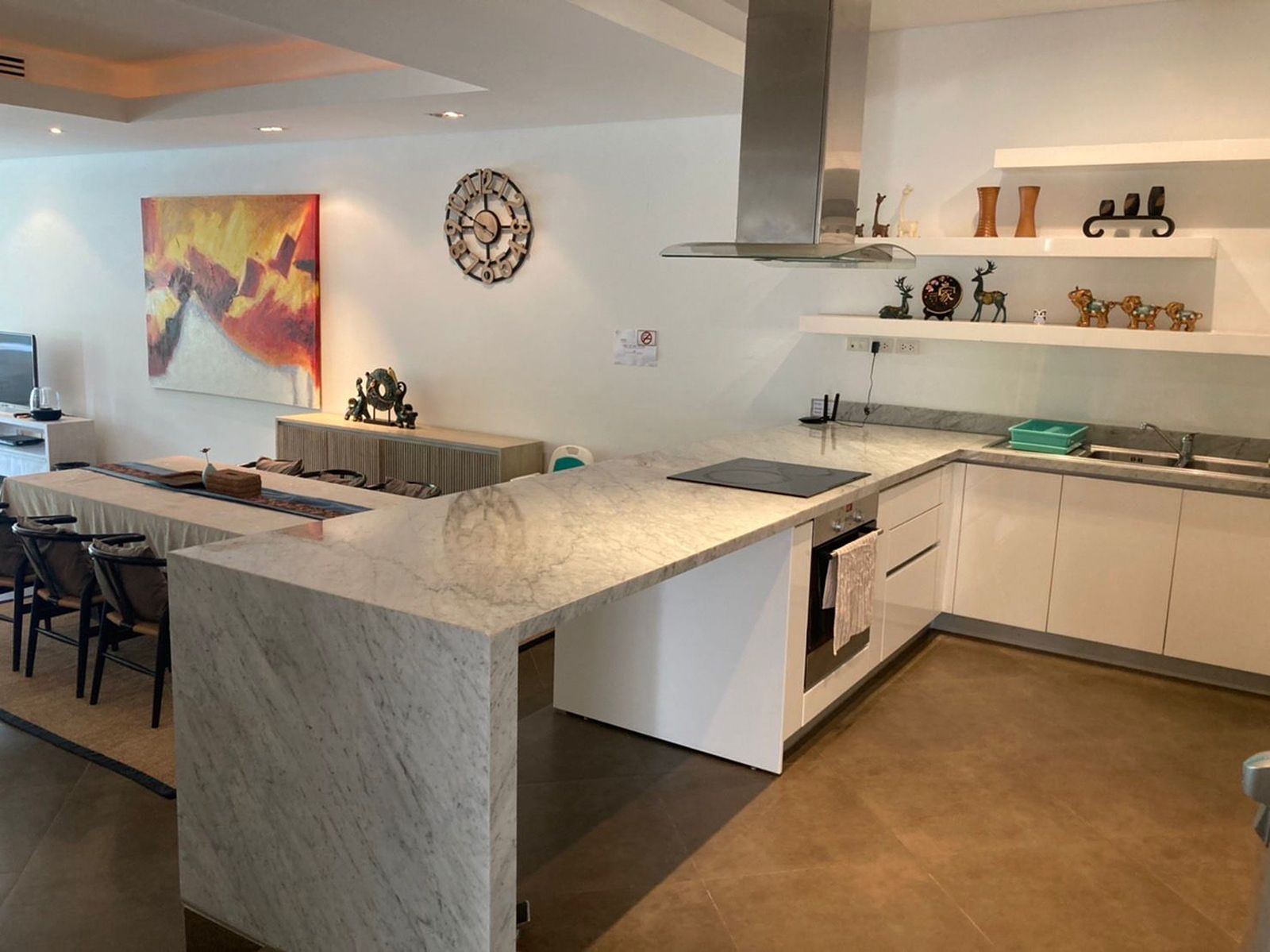 Interior view of Spacious 3-Bedroom Private Pool Apartment for Sale at Baan Mandala, Bangtao