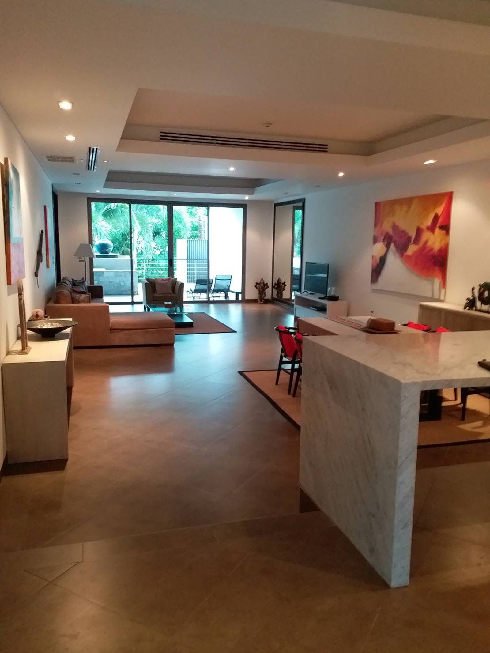 Interior view of Spacious 3-Bedroom Private Pool Apartment for Sale at Baan Mandala, Bangtao