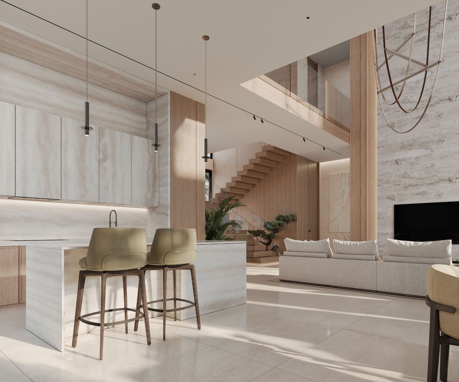 Interior view of Mediterranean Style 4 Bedroom Pool Villa at 9Nile Residences, Palai