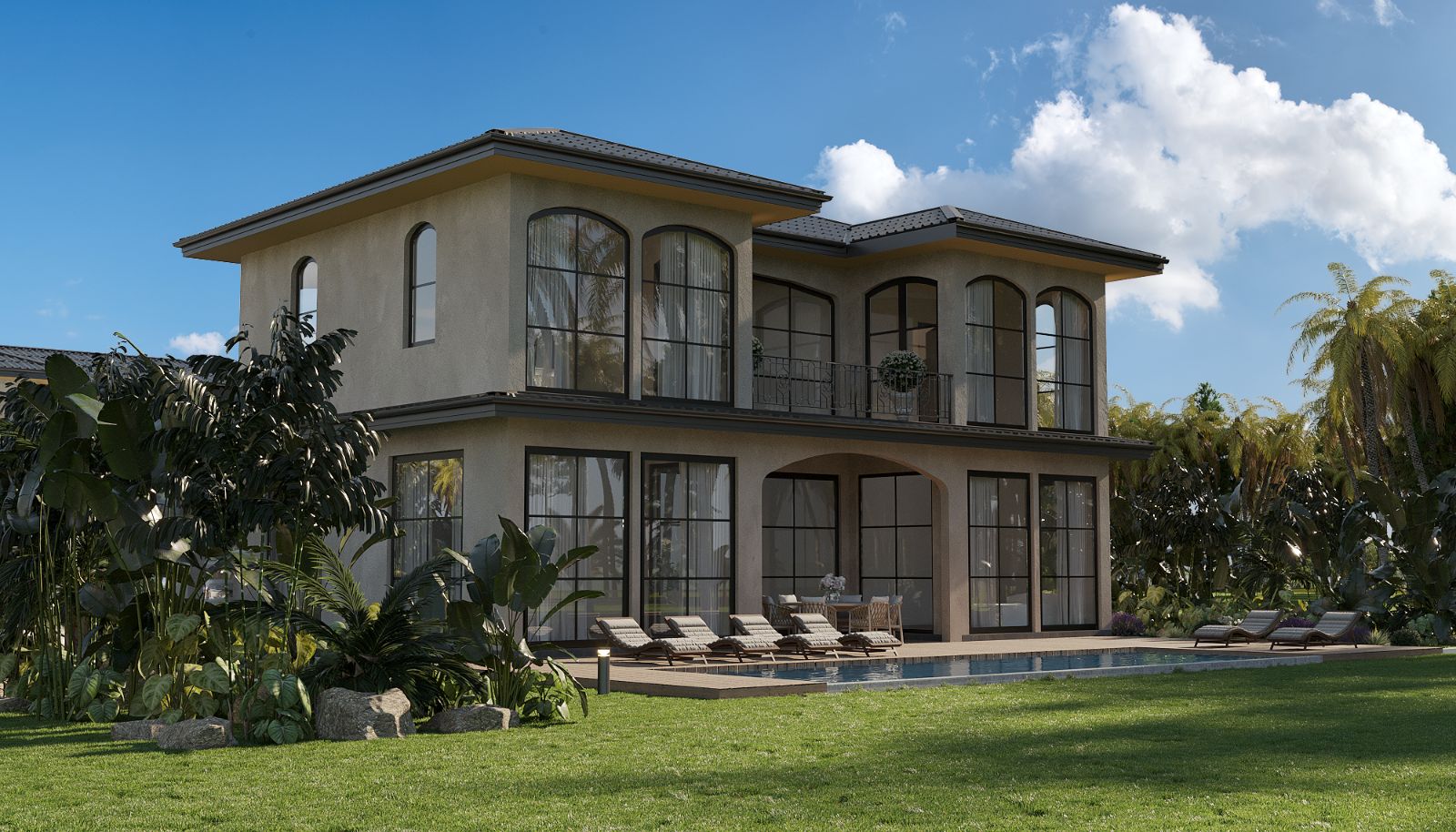 Mediterranean Style Pool Villa with Large Plot at 9Nile Residences, Palai