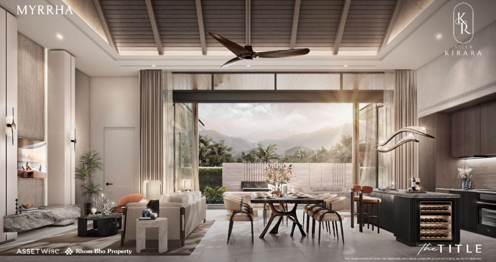 Interior view of Modern 3-Bedroom Myrrha Type Villa at Kirara Villas, Phuket - Brand New Off-plan
