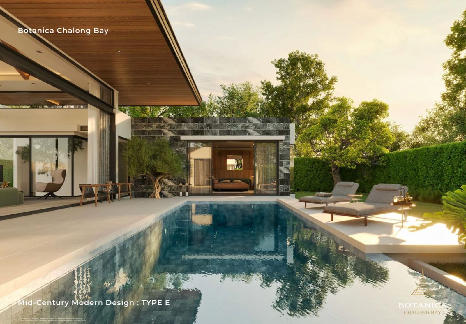 Interior view of 3 Bedroom Modern Tropical Style Botanica Chalong Bay Villas - Type E