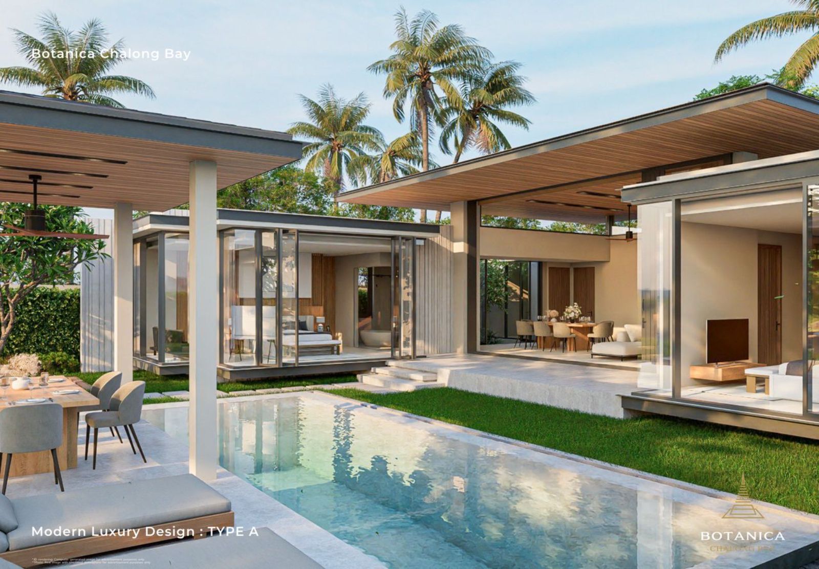 4 Bedroom Luxurious Botanica Chalong Bay Villas with Large Land Plot - Type C