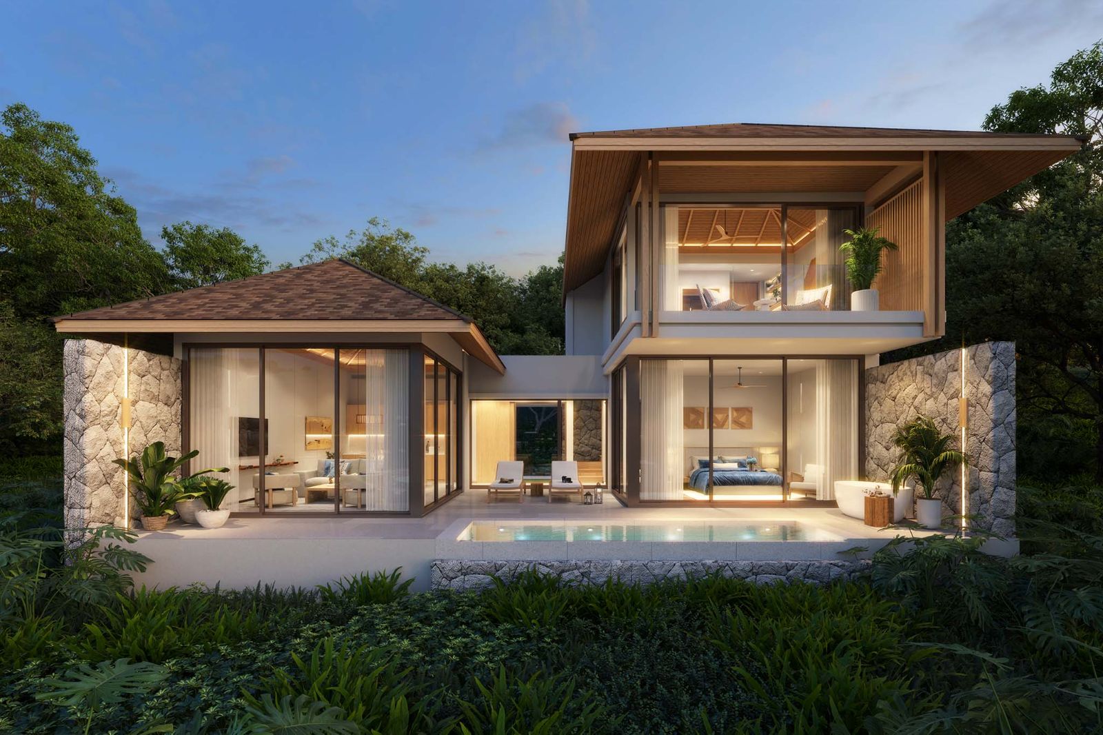 Interior view of 2 Bedroom Modern Japandi Villa for Sale at Kahli Hillside