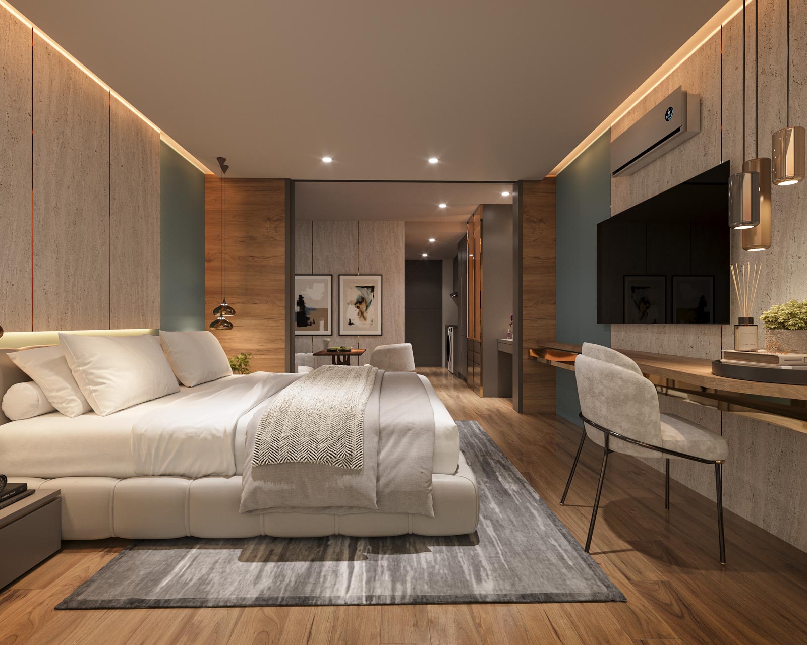 Interior view of Ashiyana Heights Kata Beach 1-Bedroom Sea View Condo for Sale