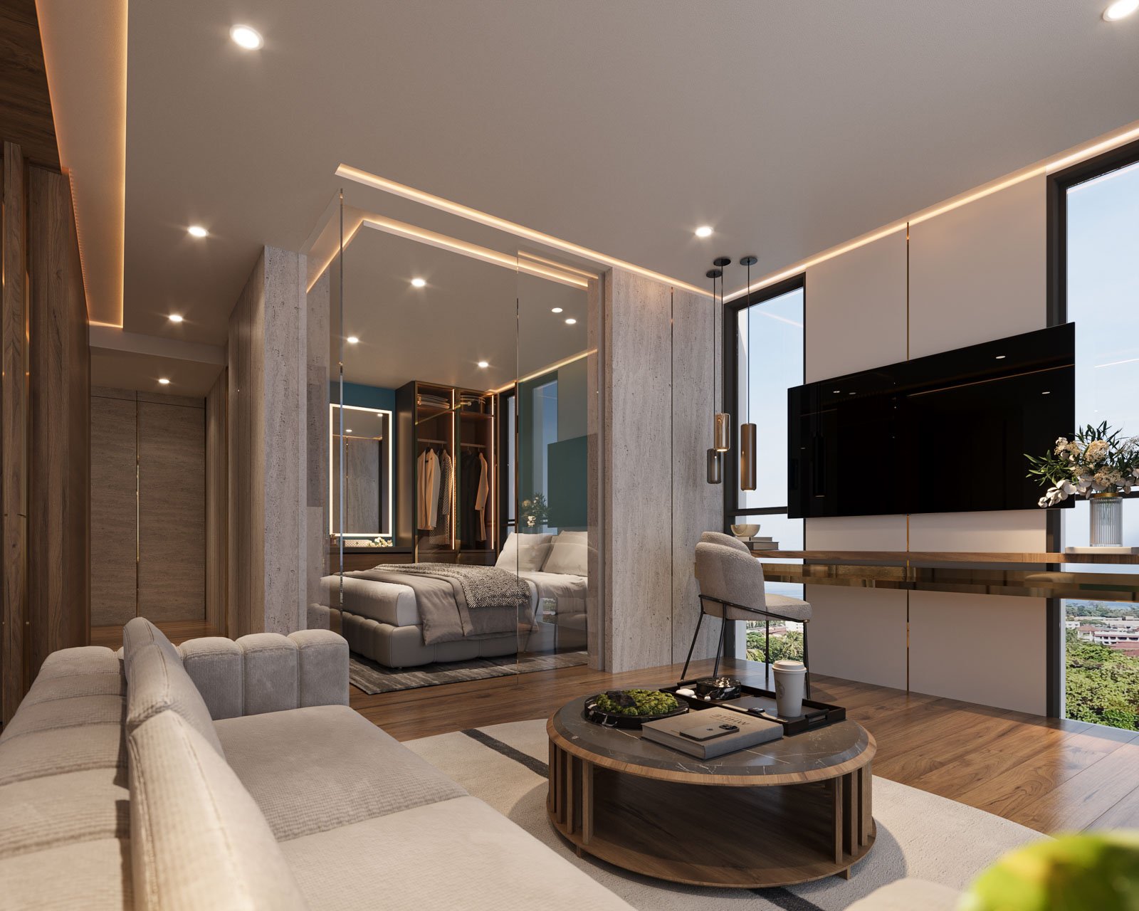 Interior view of Ashiyana Heights 2-Bedroom Sea View Kata Beach Condo