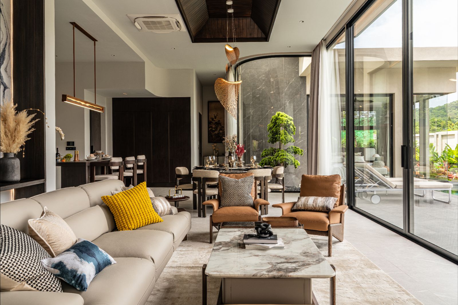 Interior view of 3 Bedroom Contemporary Pool Villas at Vimannaya Residences, Rawai