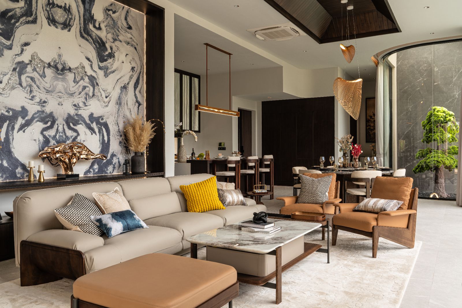 Interior view of 3 Bedroom Contemporary Pool Villas at Vimannaya Residences, Rawai