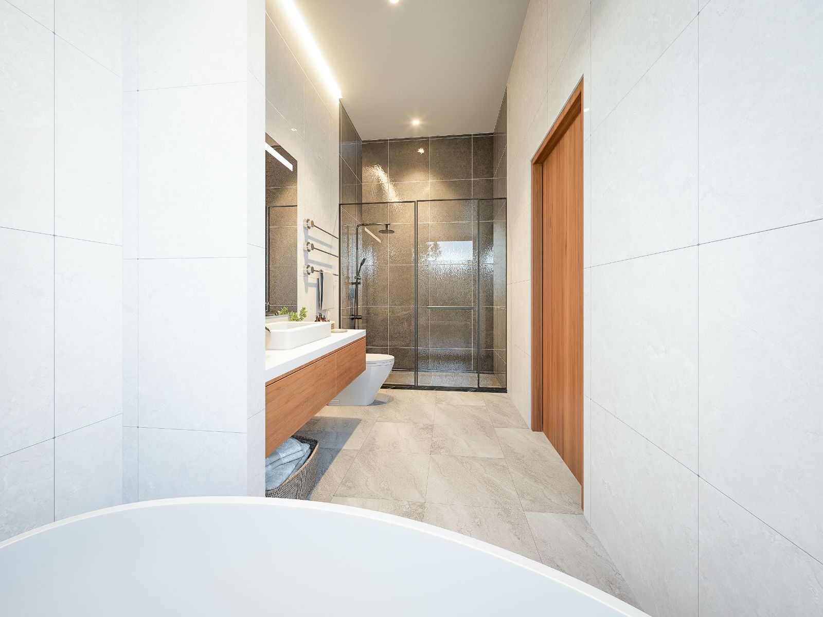 Interior view of 3 Bedroom Larger Affordable Modern Pool Villa for Sale at Evergreen Villas