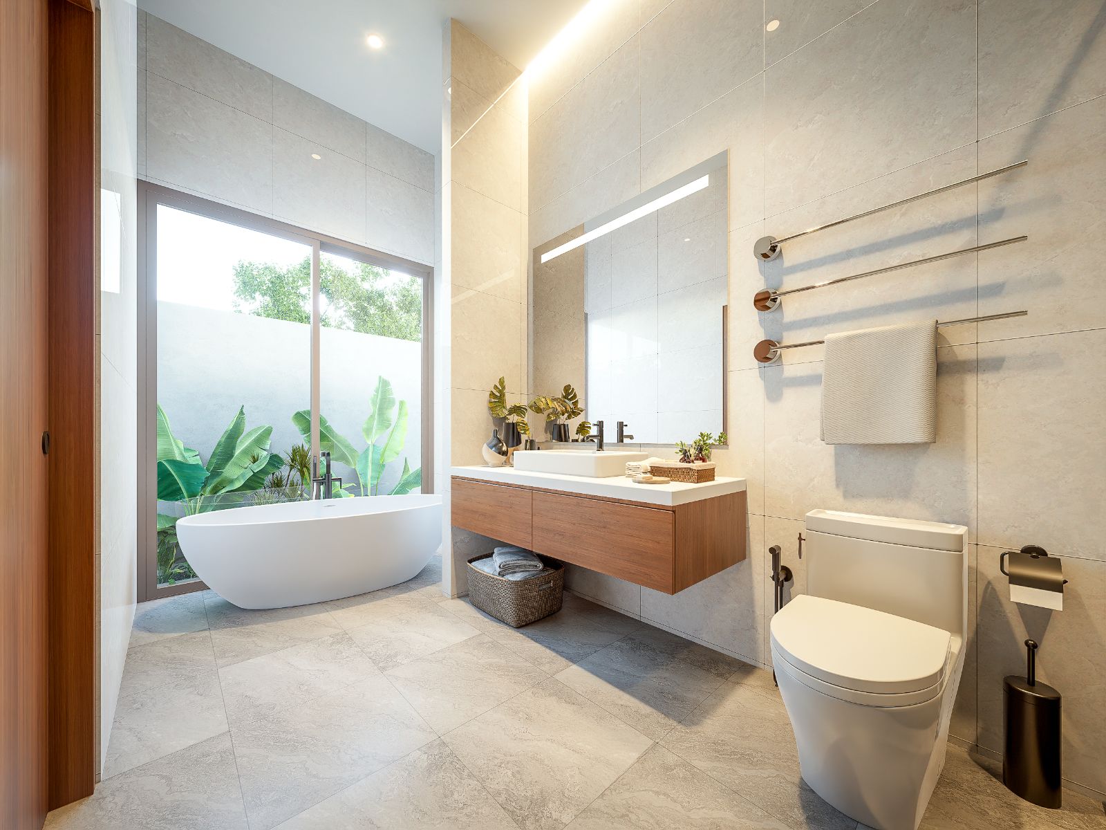 Interior view of 3 Bedroom Larger Affordable Modern Pool Villa for Sale at Evergreen Villas