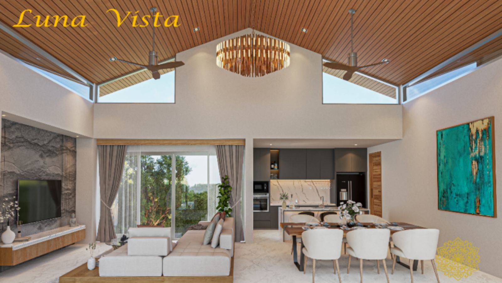 Interior view of 4 Bedroom Modern Pool Villas for Sale at Wilawan Luna Vista
