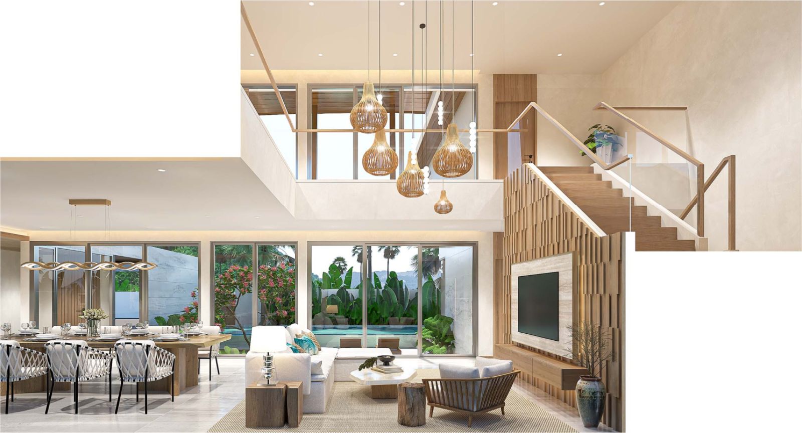Interior view of 4 Bedroom Modern Luxurious Villas for Sale at Vana Anda, Bangtao